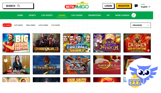 Spelaanbod BetsAmigo casino spellen
