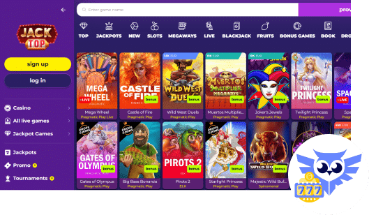 Spelaanbod Jacktop casino spellen