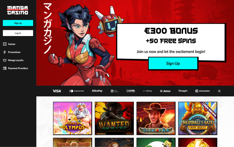 Manga casino screenshot