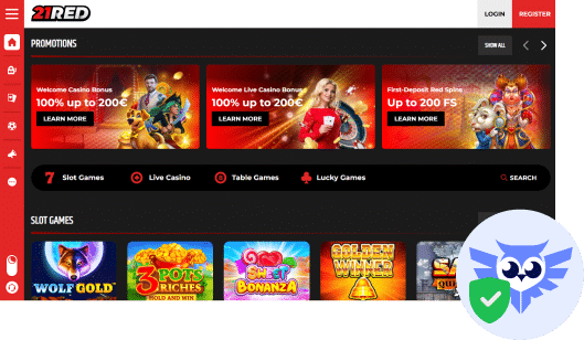 21Red casino betrouwbaar