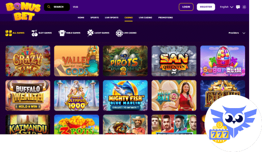 Spelaanbod BonusBet casino spellen