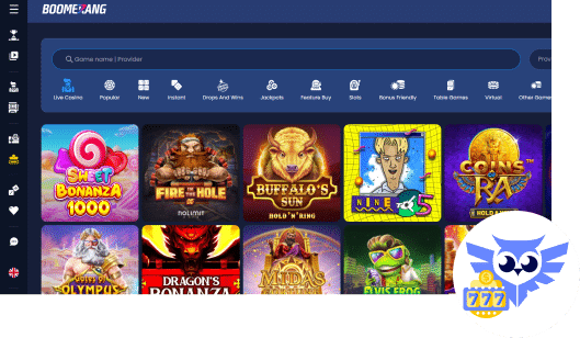 Spelaanbod Boomerang casino spellen