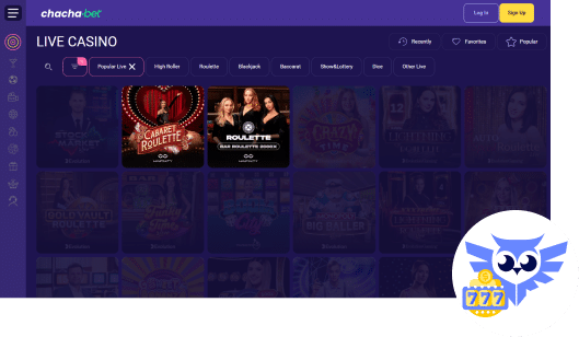 Spelaanbod ChaChaBet casino spellen
