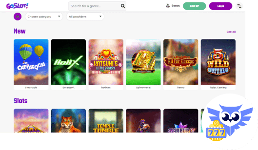 Spelaanbod GoSlot casino spellen