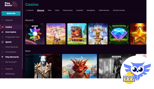 Spelaanbod Play Boom casino spellen