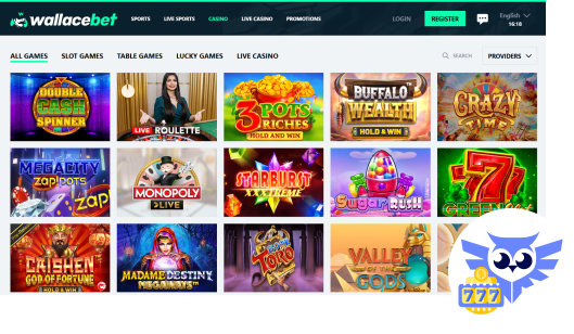 Spelaanbod WallaceBet casino spellen
