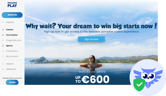 ParadisePlay casino betrouwbaar