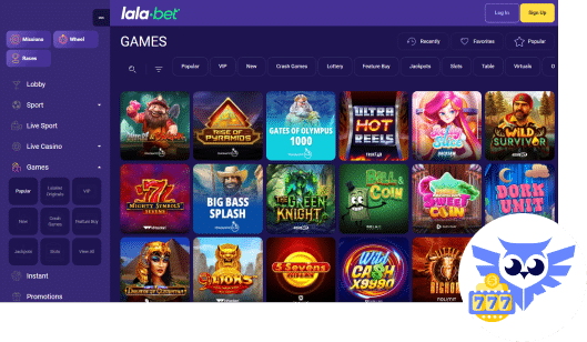 Spelaanbod bij Lalabet casino