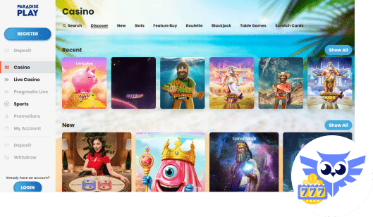 Spelaanbod bij Paradise Play