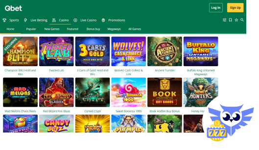 Spelaanbod bij Qbet casino