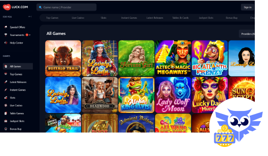 Kom het mega spelaanbod spelen bij het OnLuck casino