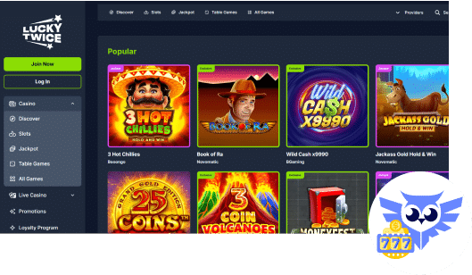 Lucky Twice spelaanbod bestaat voor groot deel uit onbekende providers