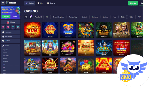 Alle BinoBet casino games op een rij
