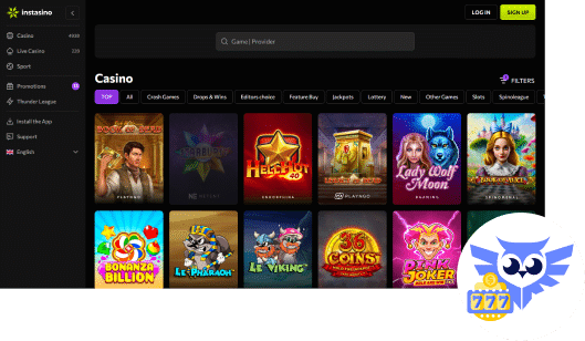 Dit mag je verwachten van het Instasino spelaanbod