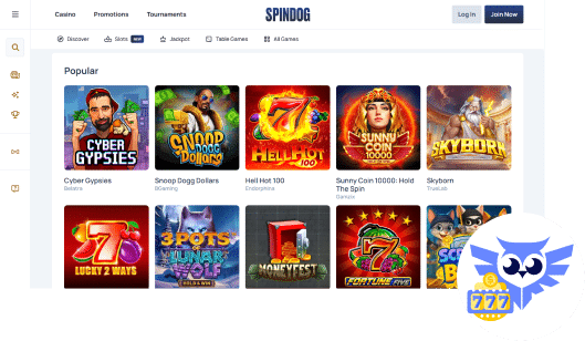 Dit zijn de Spin Dog casino spellen die je hier gaat tegenkomen