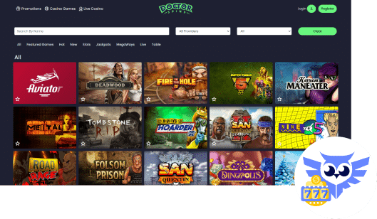 Spelaanbod in het Doctor Spins casino