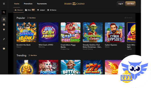 Spelaanbod bij Harry’s casino is echt breed opgezet