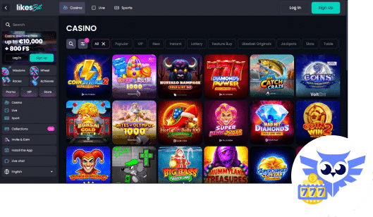 Spelaanbod bij het Likes Bet online casino