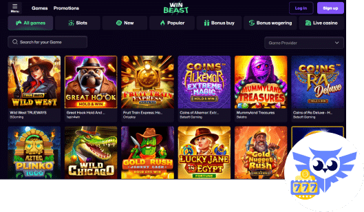 WinBeast heeft een flink spelaanbod om te ontdekken