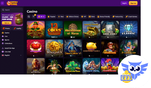 Luckygans casino spellen bestaat uit een vrij breed aanbod